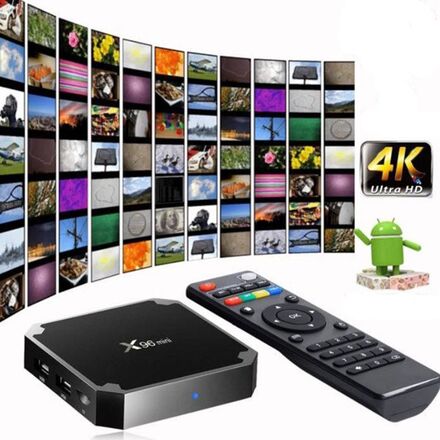 TV Box TD® Android 9 2G+16G IPTV Box Android TV Mini Smart TV Box,4K HD/3D/2.4GHz WiFi Mediaspelare HDMI-gränssnitt