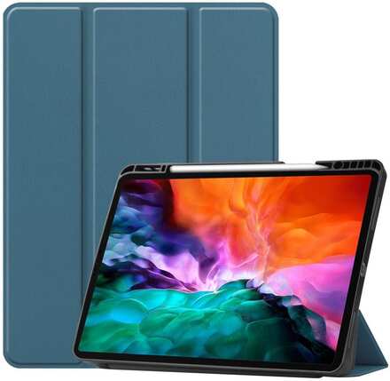 iPad Pro 12.9" 2021 Slim fit tri-fold fodral - Grön