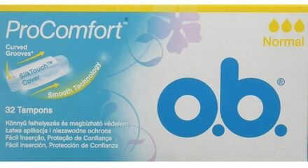 o.b. OB ProComfort Box med 32 tamponger utan applikator, normal - 3574660235432