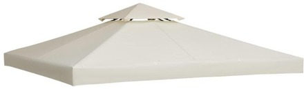 Rootz Gazebo Roof - Replacement Roof - Garden Gazebo - Party Tent - Garden Tent - Cream/white