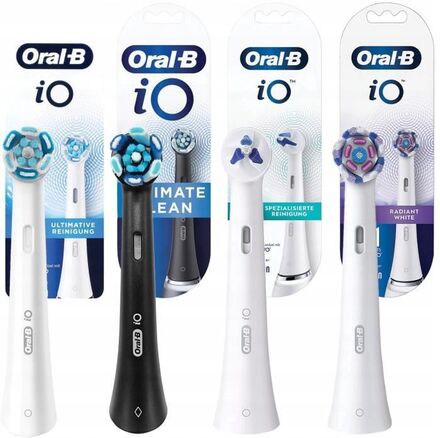 4x Oral-B iO Ultimate clean White + Ultimate clean Black + Radiant White + Specialized Clean tandborstspetsar