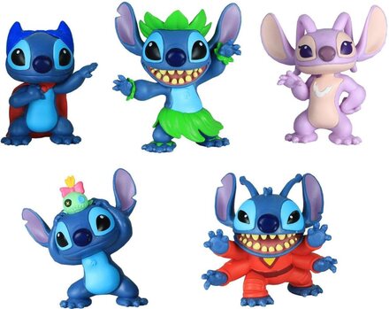 5-Pack Disney’s Lilo & Stitch Collectible Stitch Figure Set Figurer