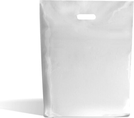 B2 Plastbärkassar i HDPE med plåsterhandtag (100 st)