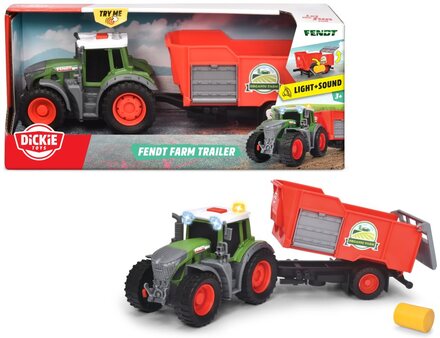 Fendt Traktor med Trailer, Dickie Toys