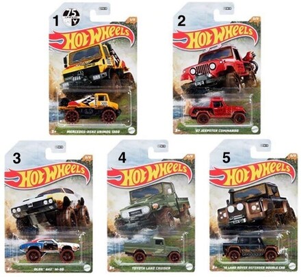 Leksaker Hot Wheels Mattel Cars Bilar metall MUD RUNNER 8cm VÄLJ