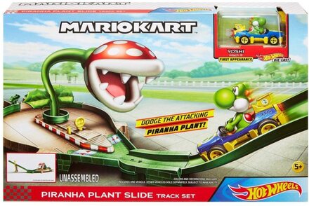 Hot Wheels Mario Kart Piranha plant slide Track Set
