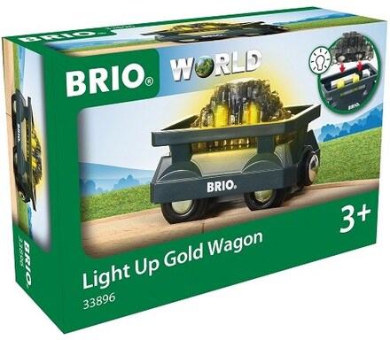 BRIO World - 33896 Guldletarvagn med ljus