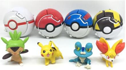 Pokémon Action Anime Figures Balls- Innehåll Pikachu
