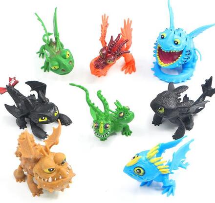 8 PACK Dragon 2 Figurer