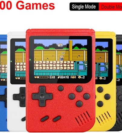 retro bärbar mini handhållen videospelskonsol 8-bitars 3,0 tum färg lcd pojke flicka färg spelspelare inbyggd 400 spel #8780207