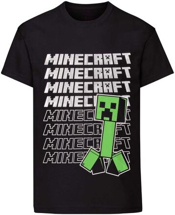 Minecraft T-shirt med upprepad logotyp för barn/barn