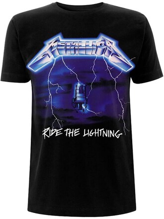 Metallica Unisex vuxen Ride the Lightning Tracks Back Print T-Shirt