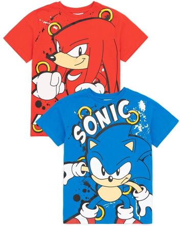 Sonic The Hedgehog T-shirt med karaktär för barn/barn (2 st.)