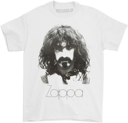 Frank Zappa Unisex T-shirt med porträtt och logotyp i bomull