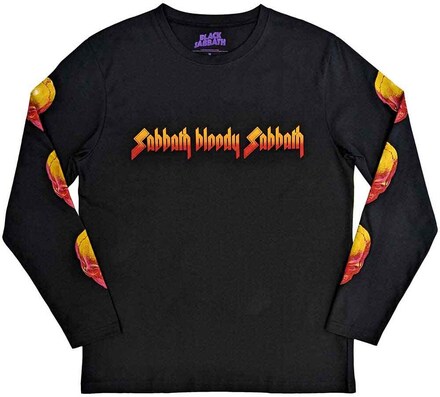 Black Sabbath Unisex långärmad t-shirt med Bloody Sabbath-tryck på rygg och ärmar