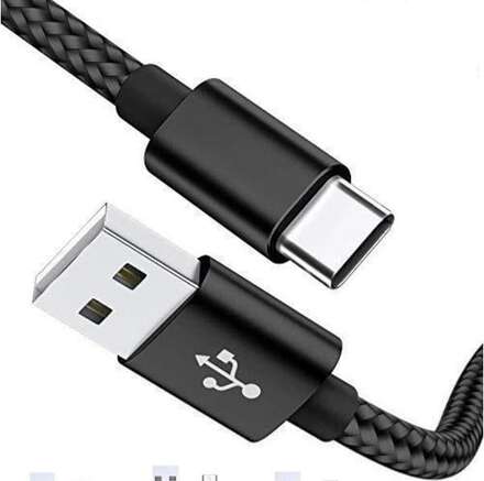 2-PACK Snabbladdning 2M USB-C kabel /laddare / laddsladd