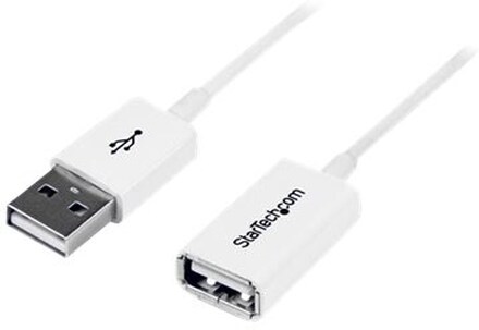 StarTech.com 3m USB2.0 m/f USB-kablar USB A Vit
