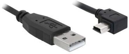 Delock - USB-kabel - USB (hane) till mini-USB typ B (hane) - 50 cm - högervinklad kontakt