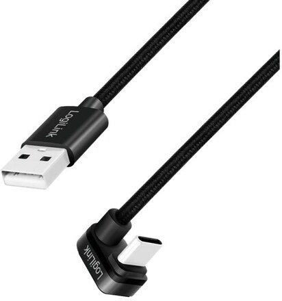 LogiLink USB-kabel USB 2.0 USB-C®-anslutning, USB-A-man 3 m Svart CU0195