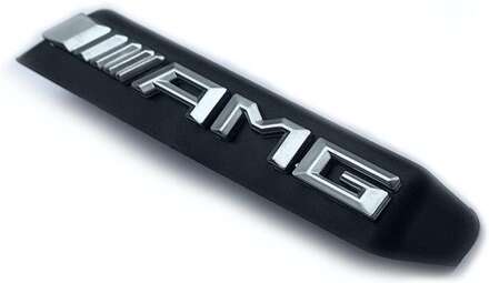 Black/Chrome Mercedes Benz Grill Front Grill Bonnet Badge Emblem Boot For AMG Models