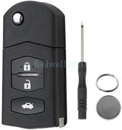 3 Button Flip Key Case for Mazda 2 3 5 6 RX-8 MX-5 Remote Fob Shell Replacement