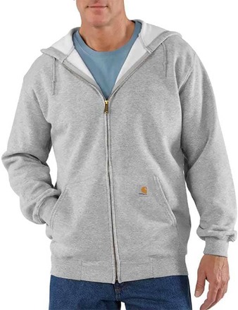 Carhartt Loose Fit Sweatshirt Med Full Dragkedja K122 Grå XL
