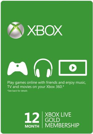 Xbox Live Gold 12 Månaders medlemskap (SE) (Download)