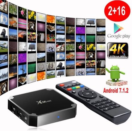 TV Box LCC® 2G+16G Android 9 IPTV Box Android TV Mini Smart TV Box,4K HD/3D/2.4GHz WiFi Mediaspelare HDMI-gränssnitt