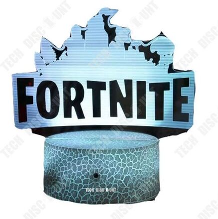 TD® 3D Illusions Lampa Fortnite Game Logo Lampa Nattlampa LED USB 7 Färger Fjärrkontroll Touch Room Dekoration Bordslampa Cade