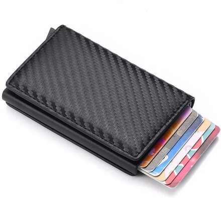 Carbon RFID - NFC Skydd Plånbok Korthållare 6st Kort