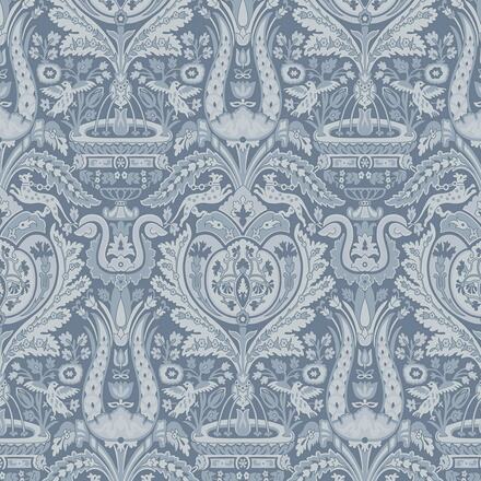 Laura Ashley - Non-woven tapet - Heraldic Damask Dusky Seaspray - 10mx52cm