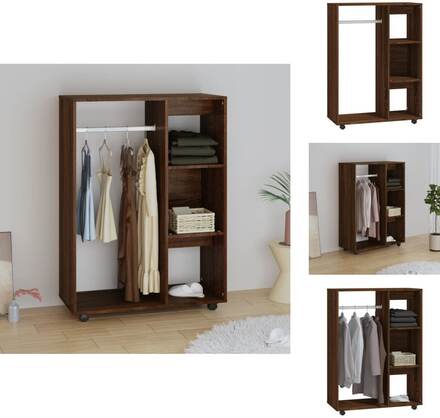 Skåp & garderober - Living Garderob brun ek 80x40x110 cm konstruerat trä