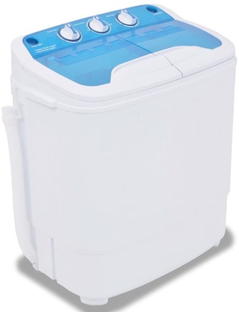 vidaXL Minitvättmaskin med dubbla trummor 5,6 kg - Tvättmaskiner