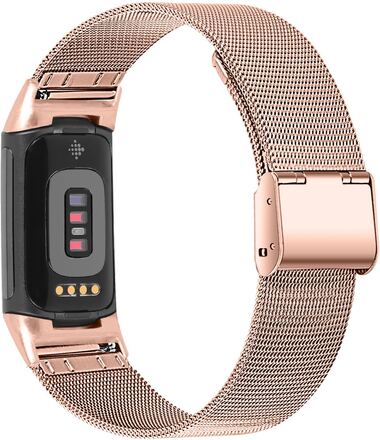 Fitbit Charge 5 armband rostfritt stål Roséguld