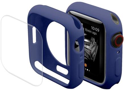 ENKAY Apple Watch (41mm) TPU cover with screen protector - Dark Blue