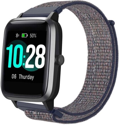 Nylon loop watch band for Haylou Solar watch - Navy Blue