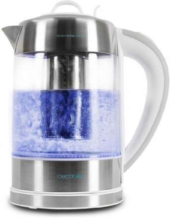Cecotec 2-in-1 kettle with removable tea filter and capacity for 1.7 litres.