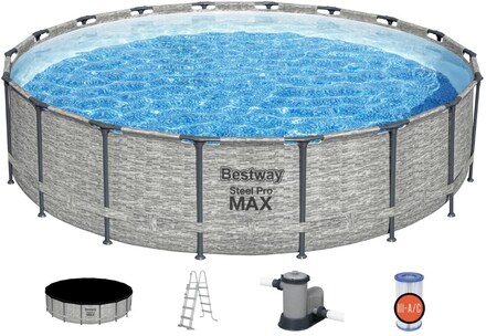 Bestway Steel Pro Max Frame Pool 549 x 122cm m/pump, stege - Ny modell!