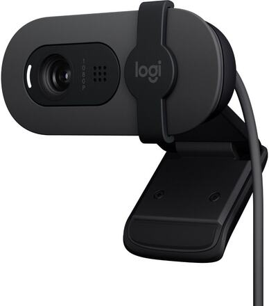 Logitech | BRIO 100 - Webbkamera - Full HD - 1920 x 1080 - inbyggd mikrofon - USB-C - Grafit