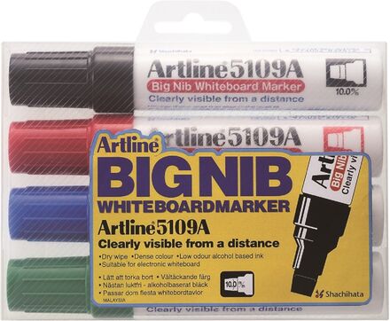 Whiteboardmarkers Artline 5109A BIG ass. färger (4 st.)