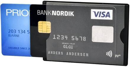 RFID-säkrad kreditkortshållare, för 2 kort
