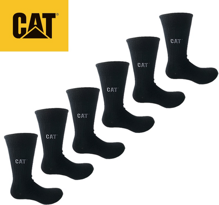 CAT 6 par svarta dress strumpor 41-46, Caterpillar