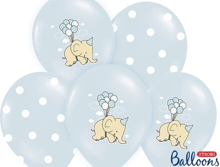 Ballonger Elefant, blå - PartyDeco