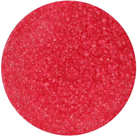 Strössel Sockerkristaller, röd - FunCakes