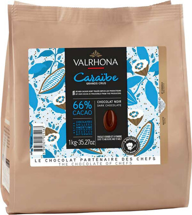 Valrhona Choklad Caraïbe 66%, 1 kg