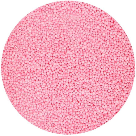 Strössel Sockerpärlor mini, rosa - FunCakes