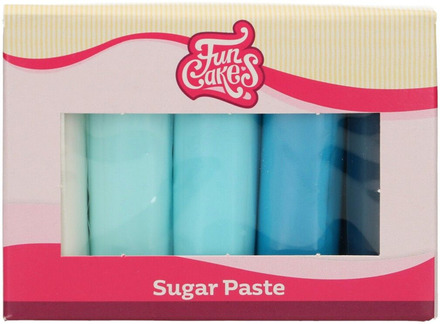 Sockerpasta multipack Blå, 500 g - FunCakes