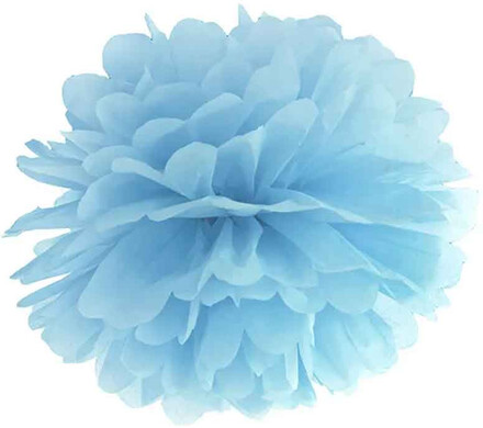 Pom Pom ljusblå, 35 cm - PartyDeco