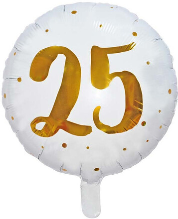 Rund folieballong 25 år