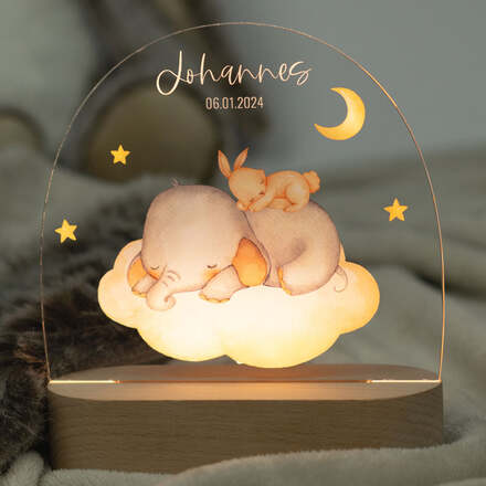 Personalisierte Sleepy Animals Nachtlichter – Traumhafte Lichter für Kinderzimmer